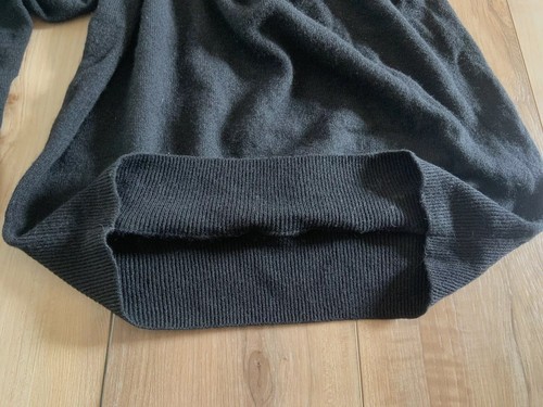 Maglione vintage Juno 100% cashmere nero finto collo manica lunga taglia L Hong Kong LEGGI - Foto 3 di 9