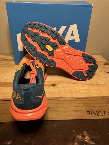 Hoka One One Zinal Womens Trail Running Shoes 1119400 RYCM Orange/blue Size 9.5 - Picture 5 of 9
