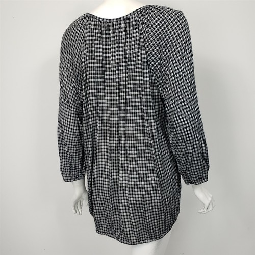 MICHAEL KORS Black White Grid Check Print Jersey Top sz 0X NWT - Bild 4 von 4