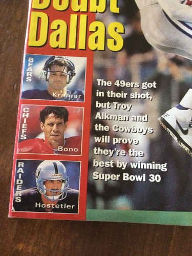 Inside Sports Januar 1996 Troy Aikman Cowboys Super Bowl 30 - Bild 3 von 8