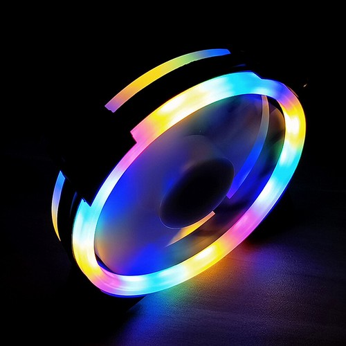 120mm PC Case Fan 12V Big 4p + 3p 1200rpm RGB Desktop Computer Heat Colorful Fan - Afbeelding 7 van 19