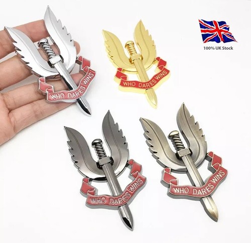 British Army Special Air Service SAS Metal Car Badge Sticker - Picture 1 of 7
