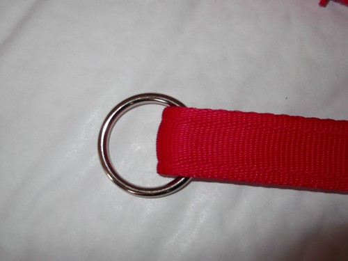 Dog Lead with floating Ring. 25mm cushion web, 1m long, reinforced lower lead. - Picture 4 of 4