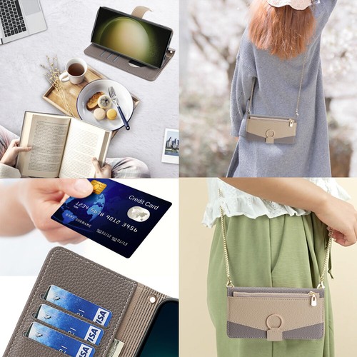 For Samsung Galaxy S24 S23 S22 S21 Note20 Girls Crossbody Flip Wallet Case Cover - Picture 22 of 43