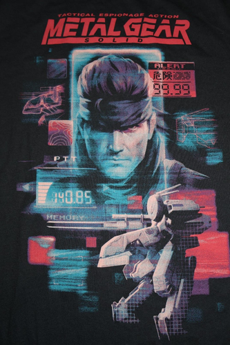 Metal Gear Solid KONAMI Tee Shirt MEDIUM SNAKE TACTICAL ESPIONAGE ACTION GAMES - Picture 2 of 5