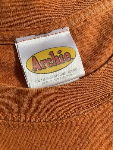 Vintage Archie Comics Jughead T Shirt Men's Size Large Orange Y2K Short Sleeve - Picture 3 of 9