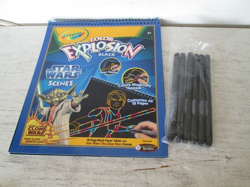 Crayola Color Explosion Black with 6 Markers. STAR WARS - Picture 1 of 4