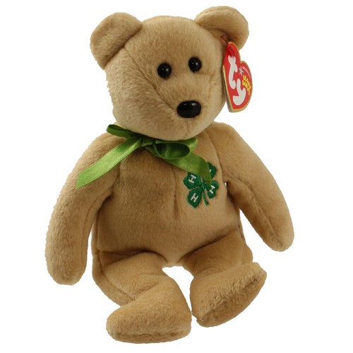 TY Beanie Baby - CLOVER 4-H der Bär (4-H exklusiv* (8,5 Zoll) - neu mit Etikett