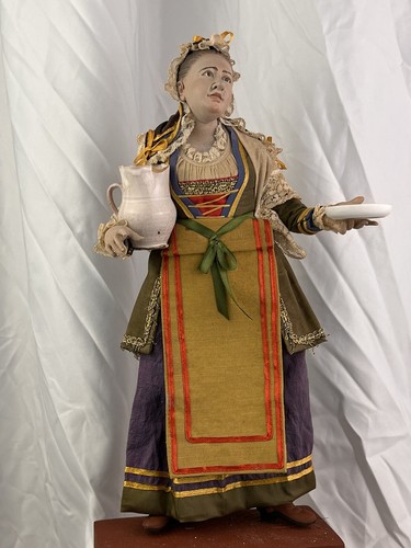 Figura cameriera Presepe Napoletano Presepiale 32 cm arte presepiale - Foto 7 di 7