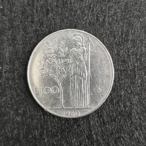 1960 Italy 100 Lire Coin KM 96.1 - Picture 2 of 6