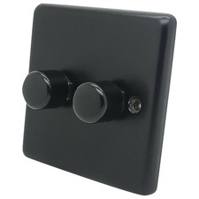 Classic Matt Black Plug Sockets Light Switches Dimmers - Whole Range available