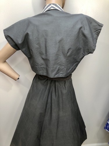 VESTIDO DE SOL CUELLO HALTER 2 tonos de los años 50 de colección con hombros de arco Peek-A-Boo y chaqueta a juego - Imagen 7 de 11