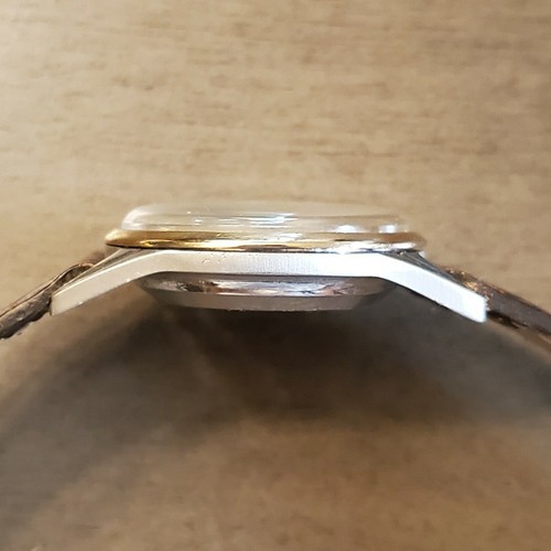 Vintage 60s 10KGF Yellow Gold Bezel Self-Winding Mechanical Bulova Watch Leather - Picture 5 of 8