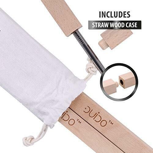 Wiederverwendbare tragbare Strohhalme mit Etui - (6er-Pack) 8,5 Zoll Reise umweltfreundlicher Fleck - Bild 2 von 7