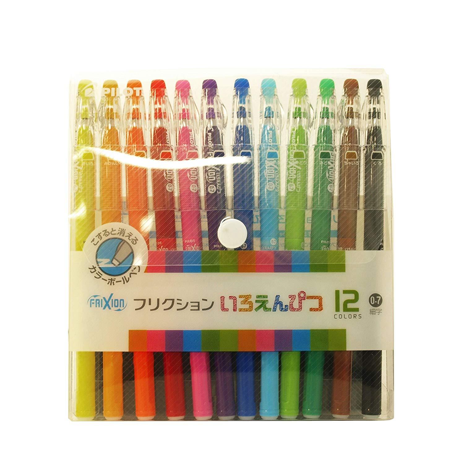Pilot Friction Ballpointpen 12colord set write and erase Letter color pen Japan Pilot Friction Ballpointpen 12colord set write and erase Letter color pen Japan