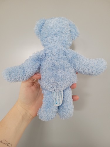 Baby Boyds blau Teddybär Rassel weiches Plüschtier Stofftier Tröster - Bild 5 von 6