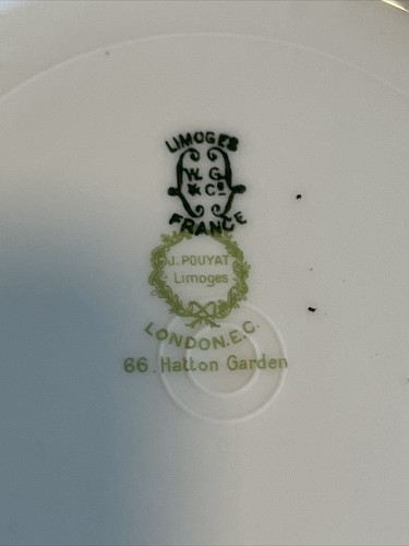 11 ART DECO JEAN POUYAT J.P. LIMOGES W G & Co PLATES FRANCE HAND PAINTED RARE!! - Picture 4 of 12