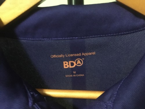 Super Bowl 49 AZ Football Purple Grey Men's Sz M Long Sleeve Polo Shirt - Picture 3 of 4