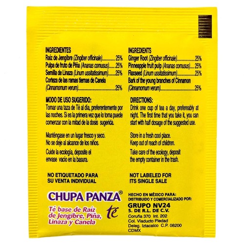 Chupa Panza Detox Pineapple Flaxseed Cinnamon Ginger Tea (Pack of 2) - Picture 5 of 5