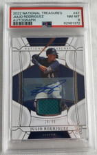 2022 Panini National Treasures Julio Rodriguez RPA RC Card PSA 8 Auto Patch /99