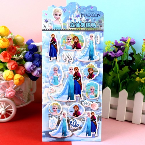 Frozen Regalo Compleanno Bambini Stereoscopico 3D Bolla Adesivi Regalo Bambina - Foto 3 di 11