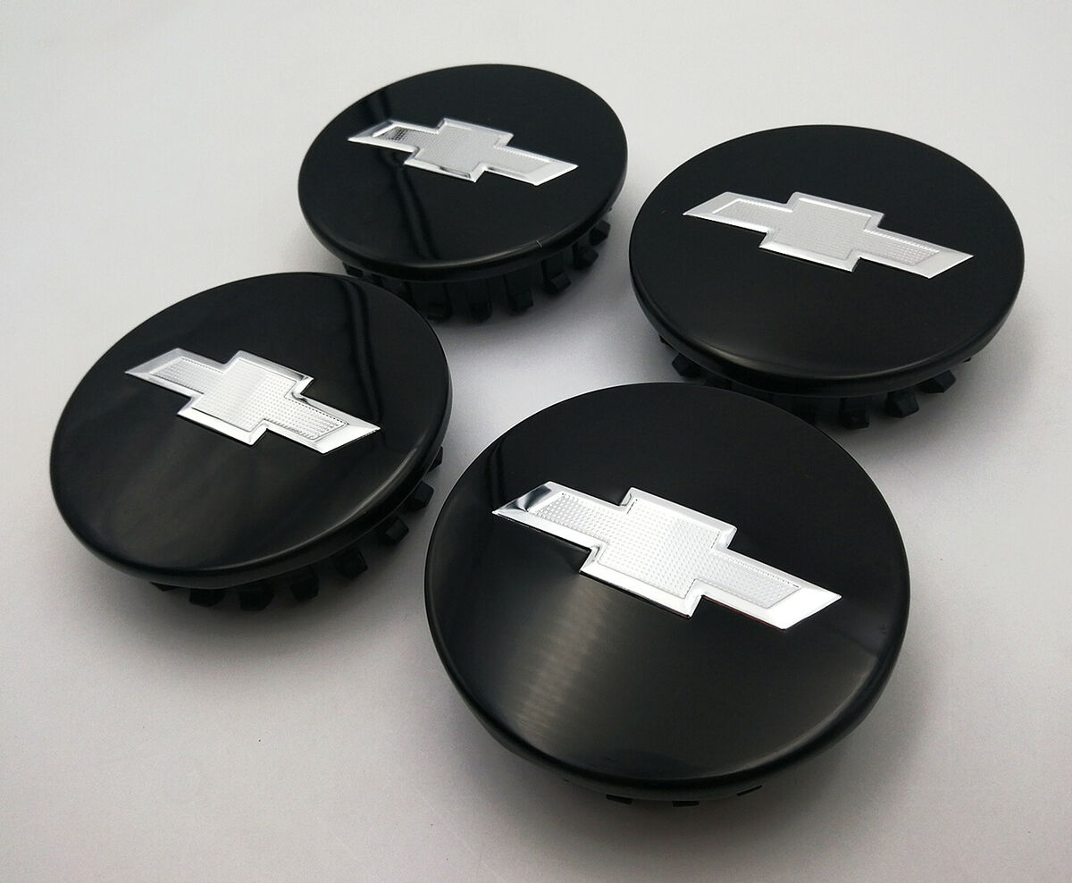 4PC 66mm Black with Silver Logo Wheel Center Hub Caps For 4PC 66mm Black with Silver Logo Wheel Center Hub Caps For