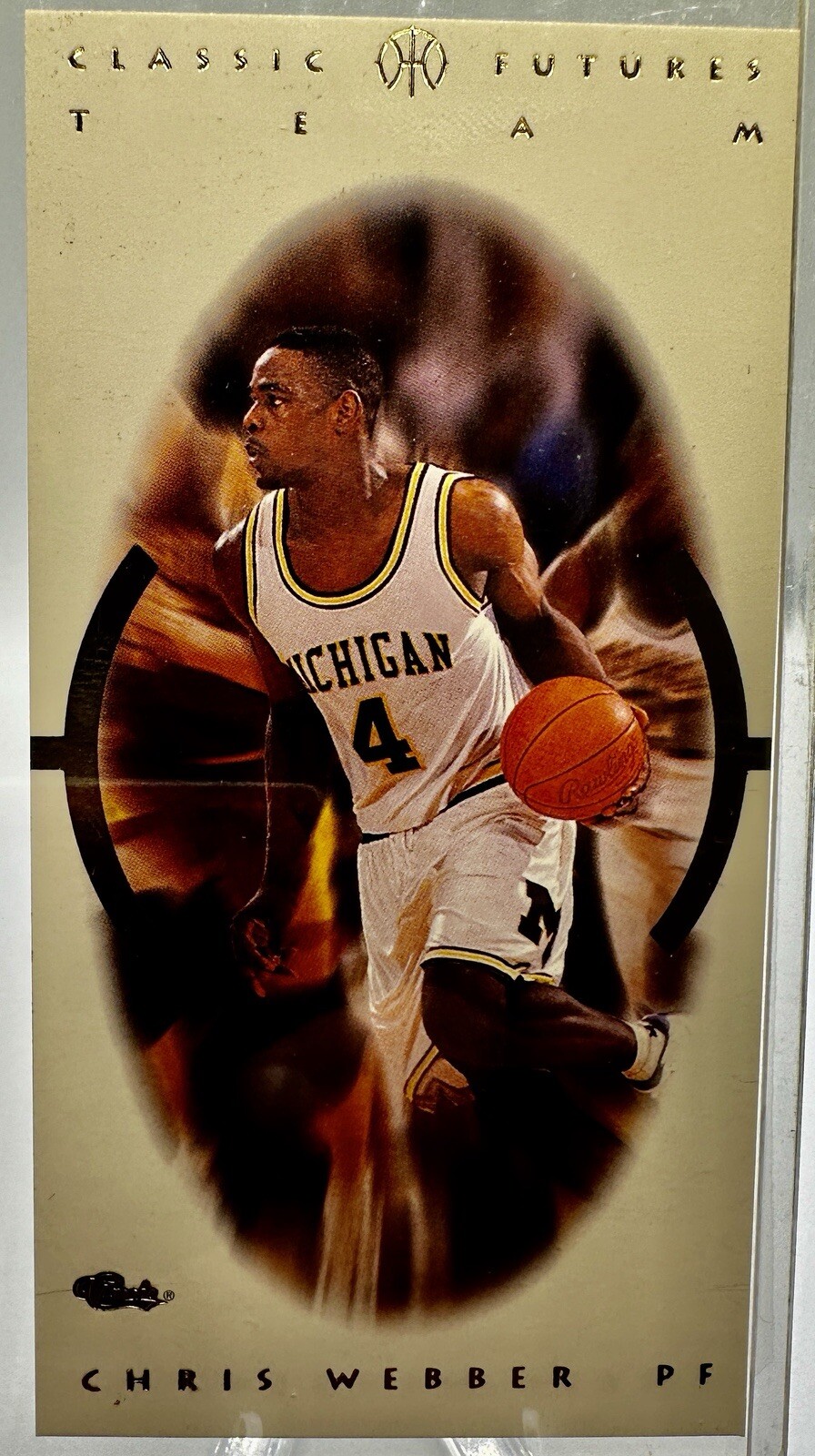 1993 CHRIS WEBBER CLASSIC FUTURES CLASSIC FUTURES TEAM ROOKIE RC HOF
