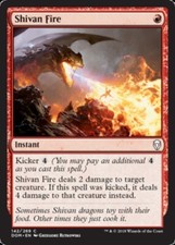 4x NM-Mint, English Foil Shivan Fire - Foil Dominaria magicmtg