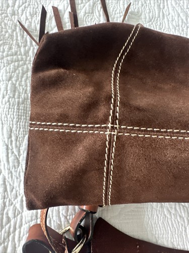 Dooney and Bourke Large Suede Fringe Handbag - Picture 17 of 19