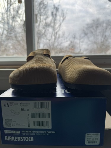 Birkenstock Boston Corduroy Cork Brown 41 Clogs Regular Fit Mens US 11 1026155 - Picture 2 of 9