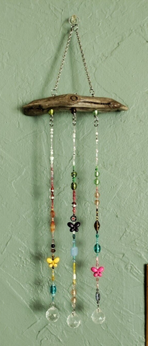 Crystal Prism Happy Butterfly Beaded Sun Catcher Mobile Window Wall Art Boho - Picture 3 of 13