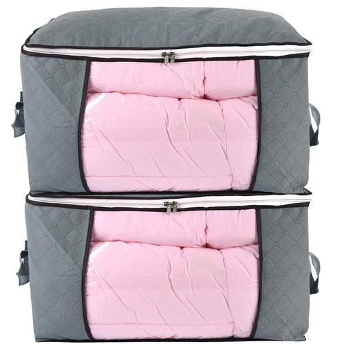 6er 90L Aufbewahrungstasche, Aufbewahrungsbox für Kleidung Bettdecken Bettwäsche - Bild 3 von 17