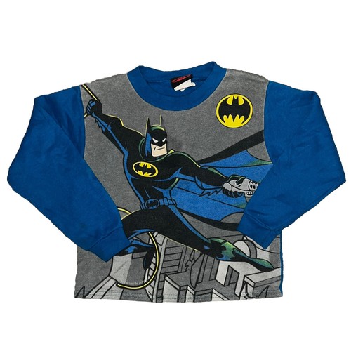 Vtg 90s Batman Cartoon Dc comics 1997 Pj Pajama Shirt Top Size 5T - Picture 1 of 4