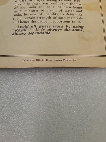 Antique 1911-1937 Royal Baking Powder Cook Books Royal Baker & Pastry Cook Qty 3 - Foto 9 di 20