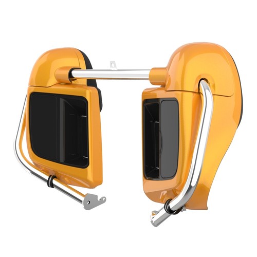 Carenado Advanblack CROMO PERLA AMARILLA ventilación inferior se adapta a Harley Touring 2014+ - Imagen 3 de 8
