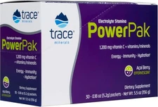 Trace Minerals | Power Pak Electrolyte Powder Packets | 1200 mg Vitamin C, Zinc,