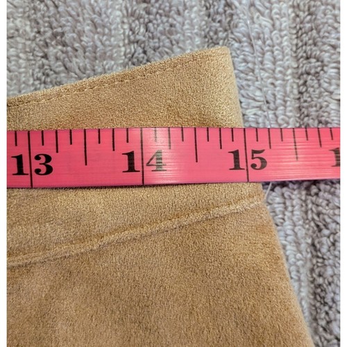 Suede Patchwork Mini Skirt Tan Brown Boho Western Size M NWT - Picture 8 of 9
