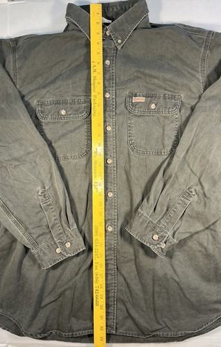 Carhartt Canvas Button Down Shirt Heavy Duty Workwear Hipster Skater Punk - Picture 6 of 7