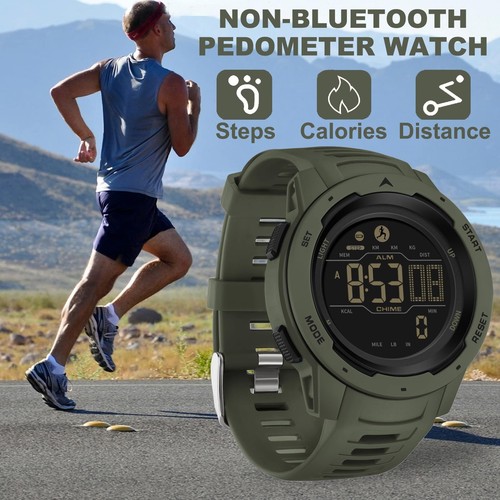 Men's Digital Watch Waterproof Pedometer Watches Sport Watch Step Counter Cal... - Picture 3 of 7