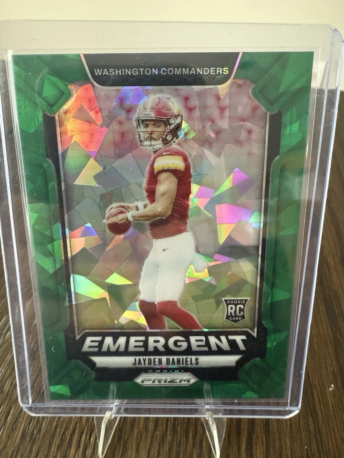 2024 Panini Prizm - Emergent Jayden Daniels #2 Green Ice Prizm (RC)