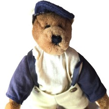 1990s Handmade Vintage Boyds Bears Plush Bear Archive Series 12 Inch Overalls