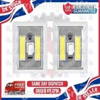 TWO WIRELESS COB WALL LED NIGHT LIGHT SWITCH CORDLESS BATTERY POWER OPERATED
