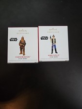 HALLMARK  2021 STAR WARS CHEWBACCA AND HAN SOLO  MINIATURE ORNAMENT