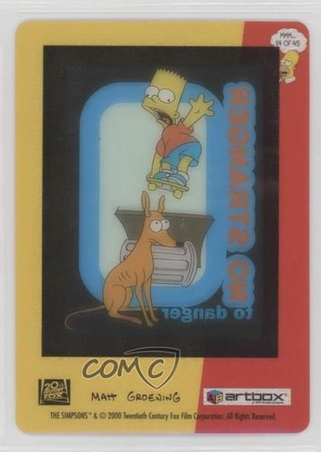 2000 Artbox The Simpsons FilmCardz Bart Simpson Dare Devil Bart #14 2rz - Picture 2 of 3
