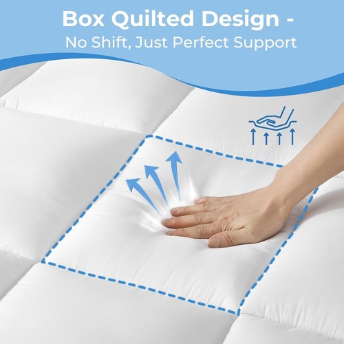 Mattress Topper Extra Thick Breathable Mattress Pad with Deep Pocket 8-21 & Soft - Picture 5 of 9