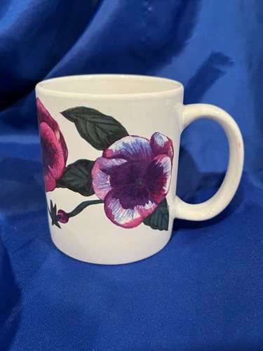 Stiefmütterchen Blume Becher Tasse Keramik gelb lila schön Houston Ernte Geschenk - Bild 5 von 7