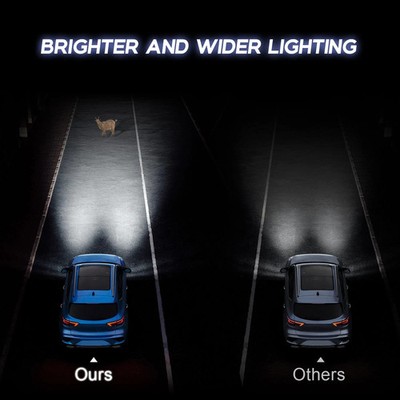 Black LED DRL Projector Headlights For 2011-2023 Chrysler 300 W/ Bulbs (Driver & Passenger)