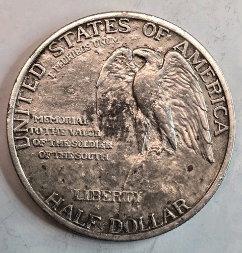 1925 Stone Mountain Commemorative Silver Half Dollar XF - Picture 2 of 2