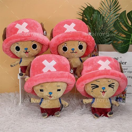 4 Stile Original One Piece Plüsch Tony Tony Chopper süßes Gesicht Stofftier Anime Puppe - Bild 11 von 20