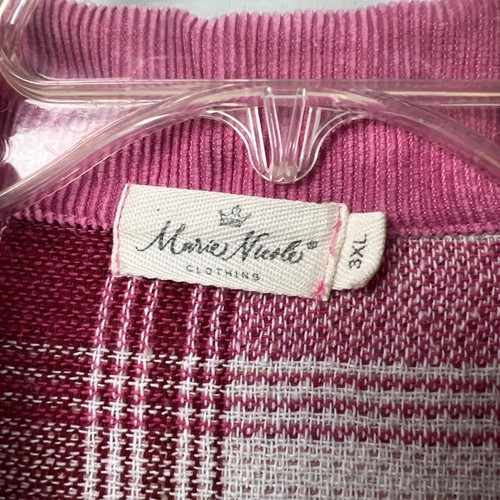Marie Nicole Chacket Mujer 3XL Camisa Chaqueta Abotonada Rosa A Cuadros Informal - Imagen 5 de 15